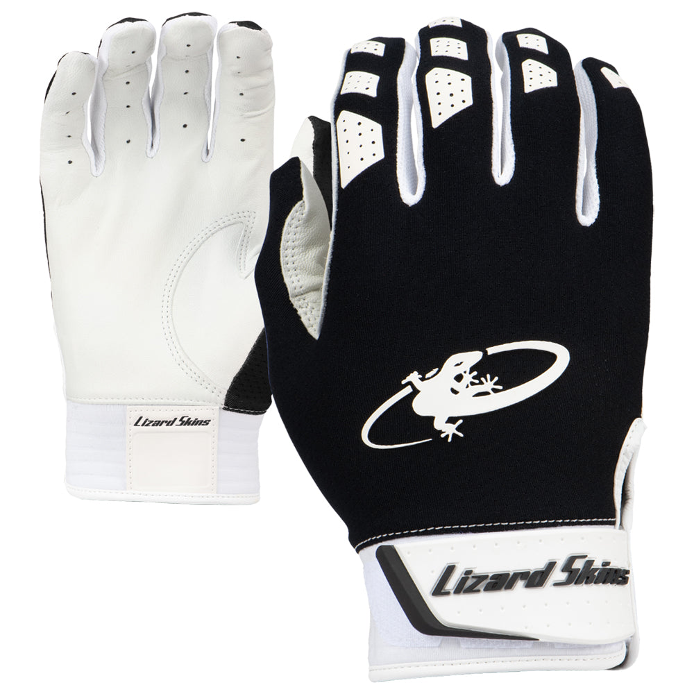 Lizard Skins Komodo V2 Batting Gloves | Jet-Black | Youth