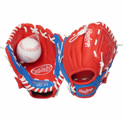 Rawlings Linkswerfer Baseball Handschuh und Ball Set für Kinder zwischen 3-7