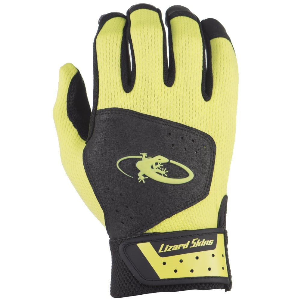 Lizard Skins Komodo Batting Gloves | Jet Black/Neon