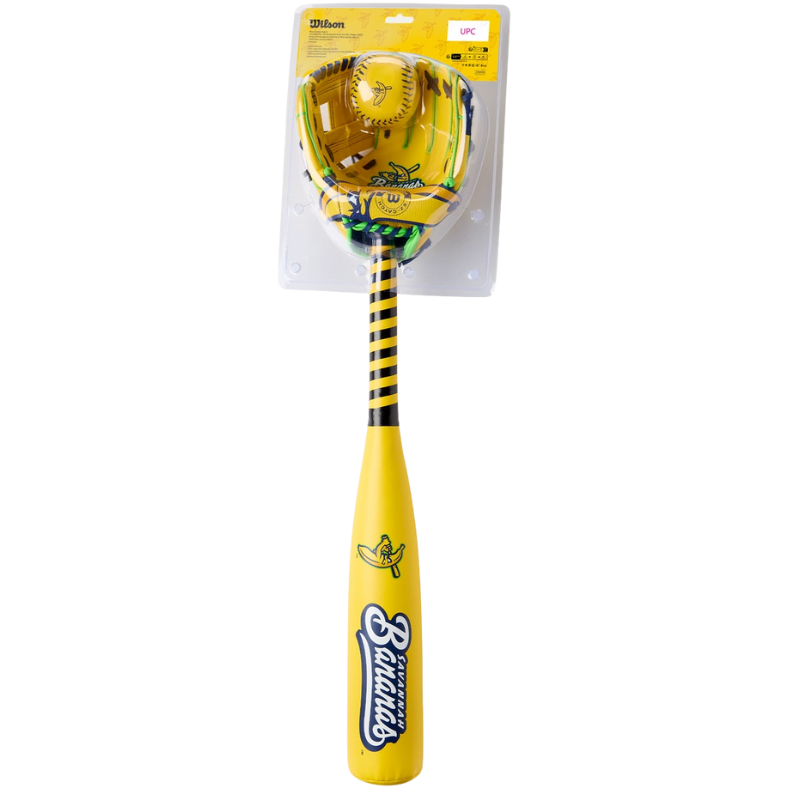 Savannah Bananas A200 EZ Catch 10" T-Ball-Handschuh, Ball & Schläger-Set