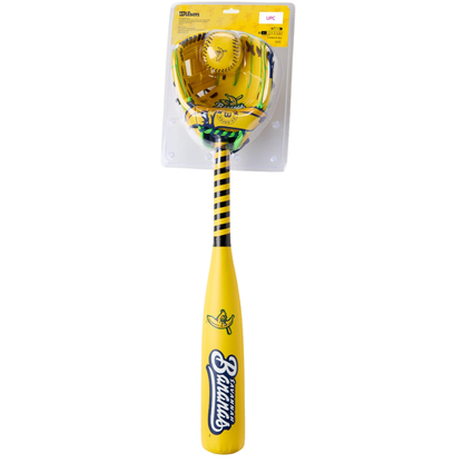 Savannah Bananas A200 EZ Catch 10" T-Ball-Handschuh, Ball & Schläger-Set