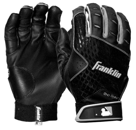 Franklin 2nd Skinz Jugend Batting Gloves | Jet Black S